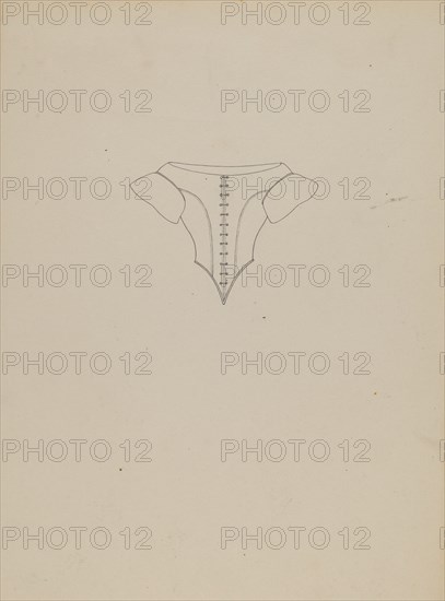 Evening Bodice, Line Drawing, c. 1937.