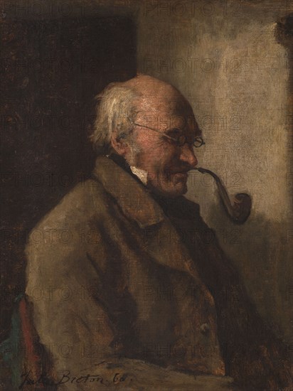 L'homme à la pipe, 1860. Man with pipe.