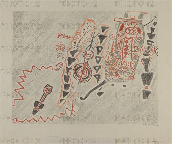 Petroglyphs - Human Figures, 1935/1942.