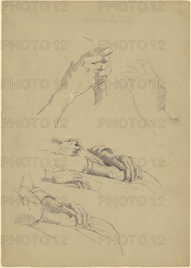 Studies of Hands [recto], c. 1870-1890.