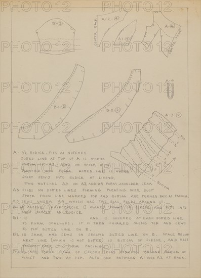 Description of a Wedding Dress, c. 1936.