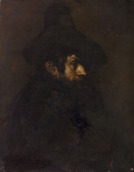 Man with a big hat, between 1860 — 1870.