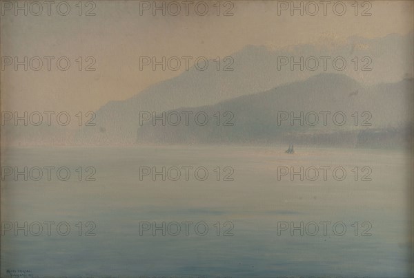 Coast of Sorrento, blue and silver, 1913.