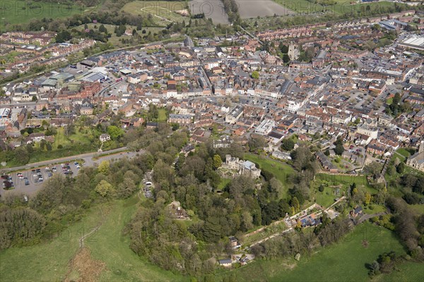 Devizes Castle and town, Wiltshire, 2017.