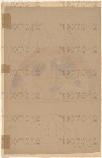 Studies for a Lunette [recto], 1890/1897.