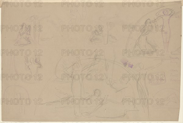 Studies for a Lunette [verso], 1890/1897.