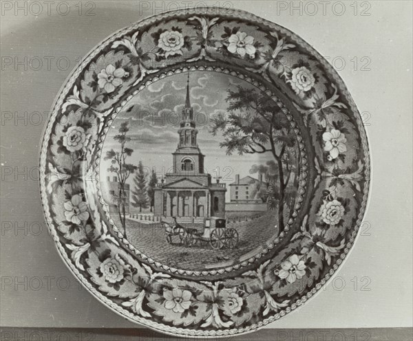Plate - "Octagon Church, Boston", c. 1936.
