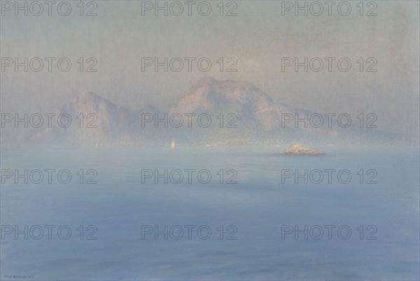 Capri, steep coast seen from the sea, 1912.