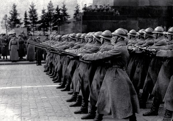 Parade in Moscow, 1931. Private Collection.