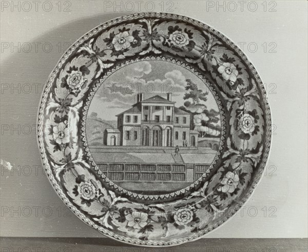 Plate - "Insane Hospital, Boston", c. 1936.