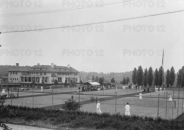 Columbia Country Club - Tennis Courts, 1917.