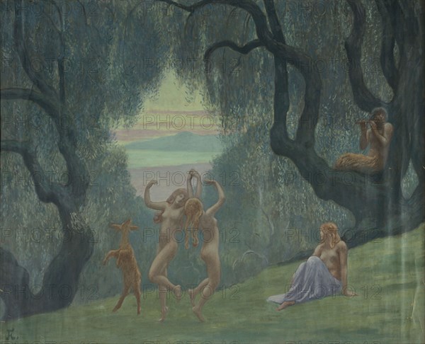 Nymphs dancing, c.1910. (Danse des nymphes).