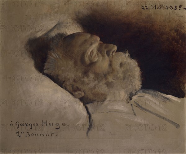 Victor Hugo sur son lit de mort, 22–05–1885.