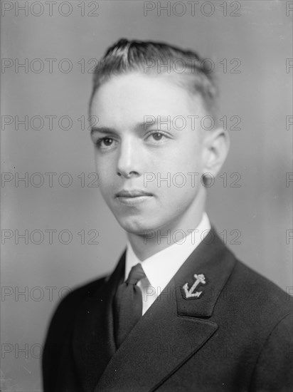 Wayne M. Brown, Midshipman - Portrait, 1933.