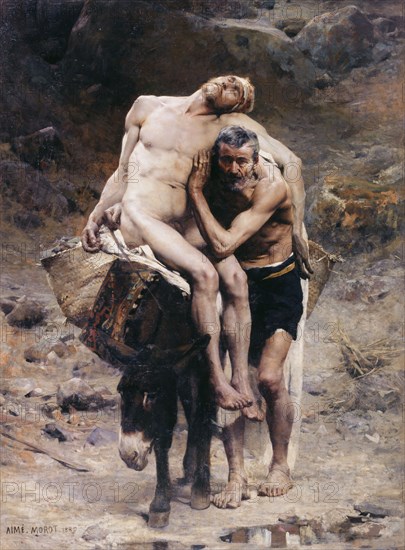 Le Bon Samaritain, 1880. Creator: Aime Morot.