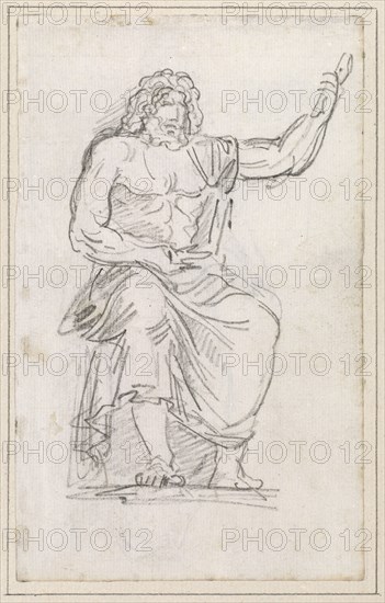 Statue of Jupiter, Seated [recto], 1754/1765.