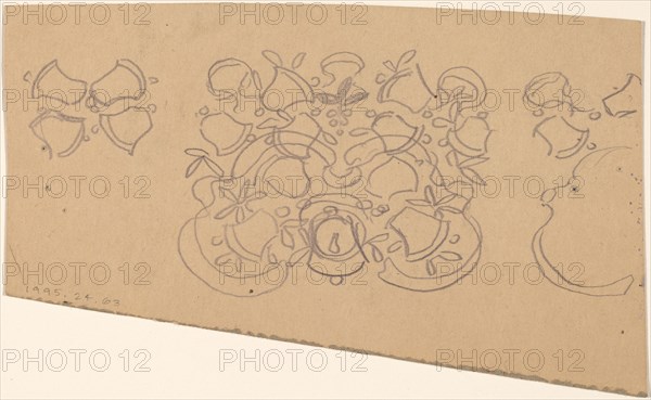 Study for a Border Design [verso], 1890/1897.