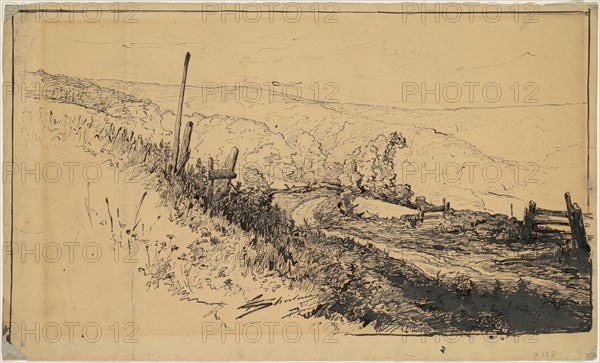 A Road in the Hills Near Dordrecht, 1870-1877.