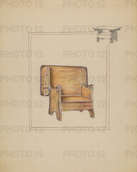 Table (Bench or Chair Combination), 1935/1942.