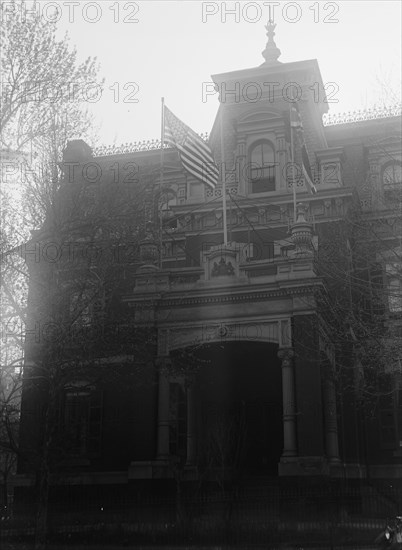 British Embassy American Flag On Embassy, 1917.