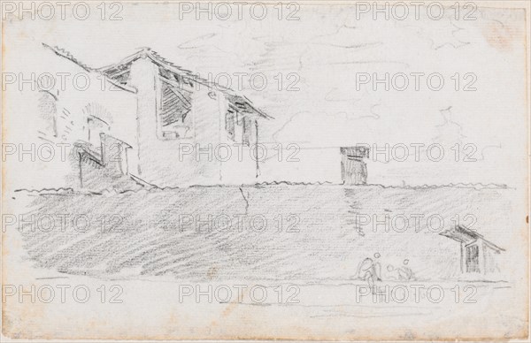 Housetops behind a Wall, probably c. 1754/1765.