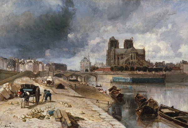 Notre-Dame seen from Quai de la Tournelle, 1852.