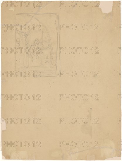 Study of an Interior [verso], late 19th century.