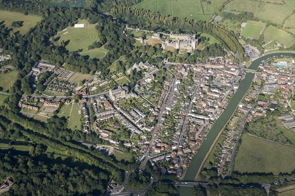 The castle and town, Arundel, West Sussex, 2016.