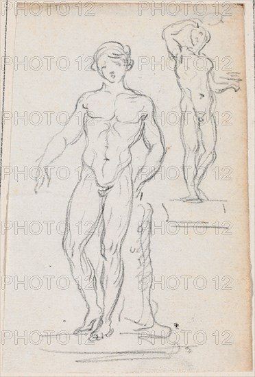 Two Statues of Male Nudes, probably c. 1754/1765.