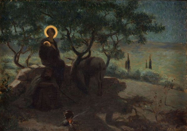 La fuite en Egypte, c.1915. The flight into Egypt.