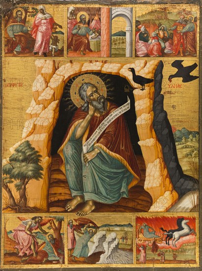 The prophet Elijah and scenes from his life, c.1700.