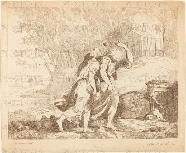 Two Fleeing Figures (Atlanta and Hippomenes?), 1784.
