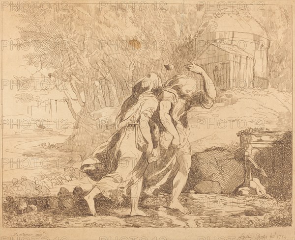 Two Fleeing Figures (Atlanta and Hippomenes?), 1784.