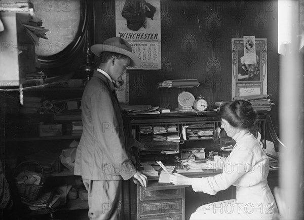 Boy Scouts - Postal Savings; Scouts Depositing, 1913.