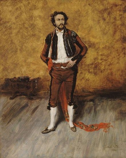 Bullfighter in costume, 1880. (La toilette du toréro)