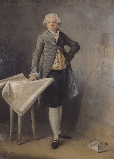 Portrait de l'architecte Claude-Nicolas Ledoux, c.1787.