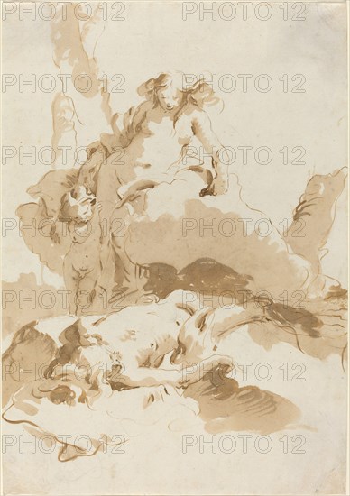 Venus and Cupid Discovering the Body of Adonis, c. 1740.
