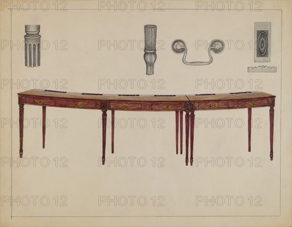 Desk (in two sections) Used by Members of Congress, 1936.