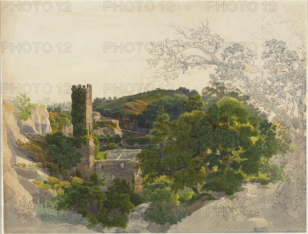 Ruins of a Fortified Tower among Wooded Hills, 1816/1821.
