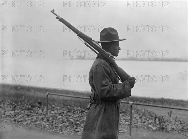 Army, U.S. Negro Troops, 1917. [African American soldier].