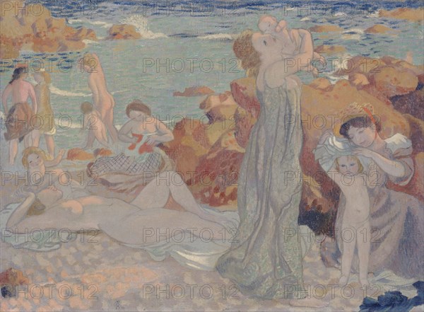 Baigneuses, plage du Pouldu, 1899. Creator: Maurice Denis.