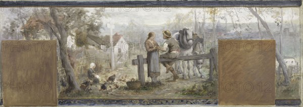 Esquisse pour la mairie de Pantin : Les fiançailles, 1887.