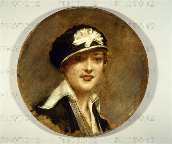 La casquette de Poiret, c.1914. Young woman wearing a cap.