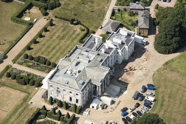 Renovation works at Gorhambury House, Hertfordshire, 2020.