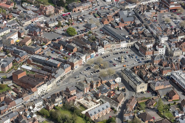 The market place and town centre, Devizes, Wiltshire, 2017.