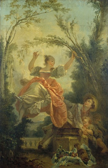 The seesaw, after Fragonard. (La bascule, d'après Fragonard).