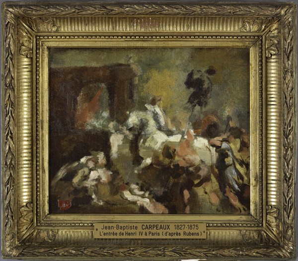 Triumphal entry of Henri IV into Paris, after Rubens, c.1858.
