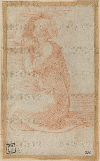 Kneeling Woman Lifting Her Hand to Her Head, in or after 1531.