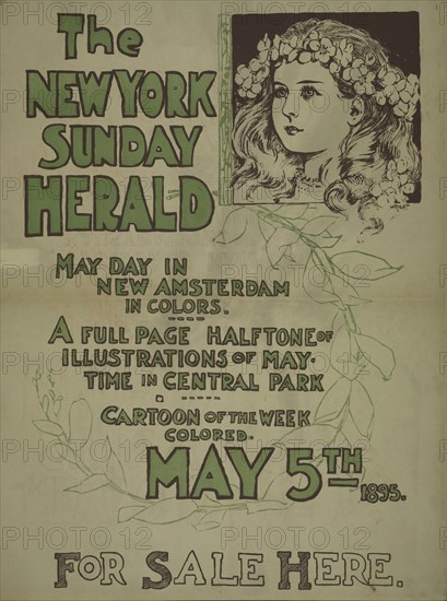 The New York Sunday herald. May day [..] May 5th 1895., c1895.