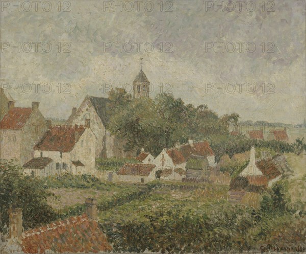Le village de Knocke, 1894. The village of Knocke (in Belgium).